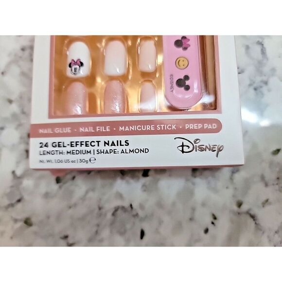The Creme Shop Disney Minnie Mouse 24 Gel Effect Press On Nails Set Medium New - Picture 4 of 5